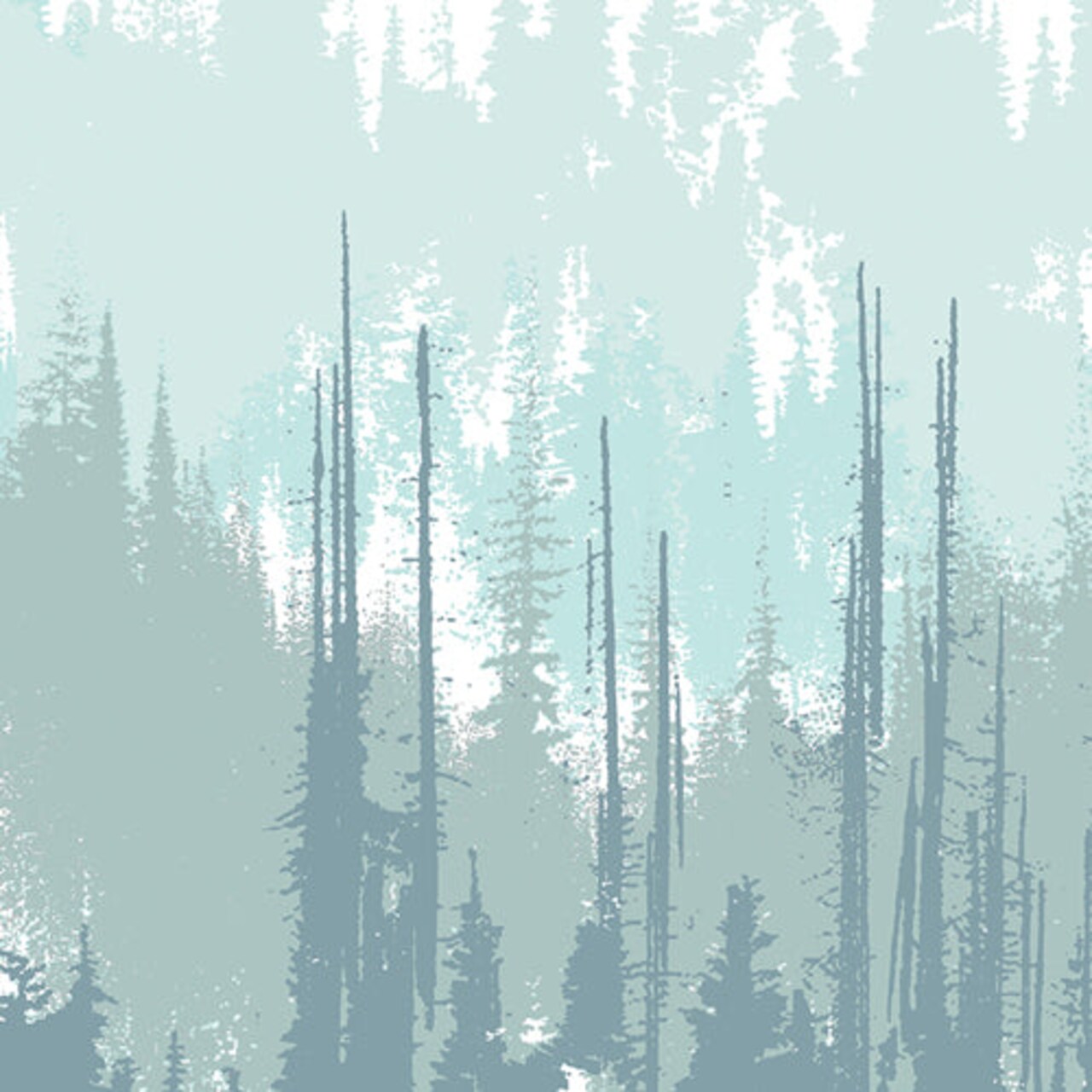 Fabric Art Gallery Frozen Evergreens in Canvas Blithe by the Quarter Yard C-75610